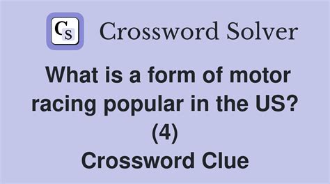 form of motorsport crossword clue|FORM OF MOTOR SPORT crossword clue .